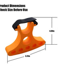 Two Pack Beefy Bike Repair Stands With Portable Handlebar Jacks For Bicycle Maintenance dimensions in orange plastic