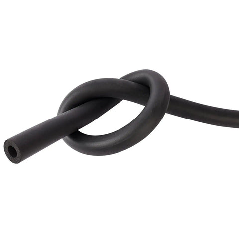 Pipe Insulation Tubing One Quarter By Three Eighths Inch, Six Foot Foam Shield For Water Pipes, AC Units And Exercise Machine Handles, EPDM Fire Resistant Heat Preservation, Easy Install; coiled black tubing