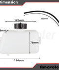 Aftermarket Gas Fuel Tank For 43cc 45cc 47cc 49cc 2 Stroke Mini Moto Dirt Bikes with measurements and fuel line