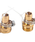 Durable Gold Aluminum Hose Connector Repair Kit Set Mender Fix For 3/4 Inch Garden Hoses Male Female Adapter To Patch Leaks Or Extend Reach Around Yard Without Stress, gold aluminum hose connectors with clamps