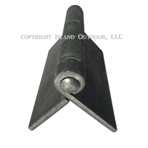 Close-up view of Two Pack 3 Inch By 3 Inch Weld On Steel Butt Hinges 3x3 For Jeep Tailgate Fence Smoker Trailer BBQ Replacement Hinge