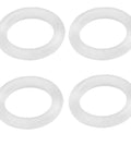 4 Pack O Ring Gasket Set For Harmony Manual Breast Pump Replacement Durable Silicone Seals Easy Install Compatible Pump Parts For Strong Suction And Leak Prevention, four white rings