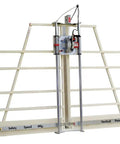 Heavy Duty Vertical Panel Saw Featuring Precise Crosscut And Unlimited Rip Capabilities Shop Ready Frame, floor-standing tool for woodworking.
