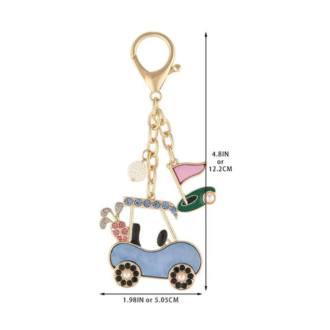 Cute Golf Keychain For Women Sporty Bag Charm Gold Plated Purse Charm For Handbags Backpacks And Bags Trendy Accessory