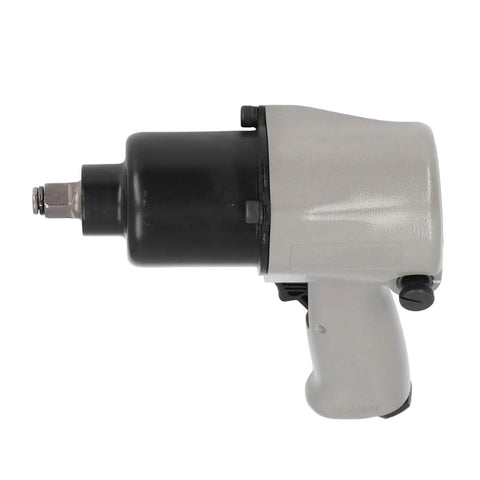 Heavy Duty Workhorse 1/4 Inch Square Drive Pneumatic Impact Wrench side view showing aluminum casing and drive connection.