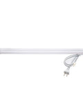 Lit LED Under Cabinet Light 24 Inch, 1200 Lumens Warm White 3000K Plug In, On Off Switch with power cord on white background