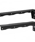 Two Hidden L Shaped Steel Floating Shelf Brackets in Black for Home Storage, Wall Mount, Easy Install, Under Shelf Support, Conceals Hardware