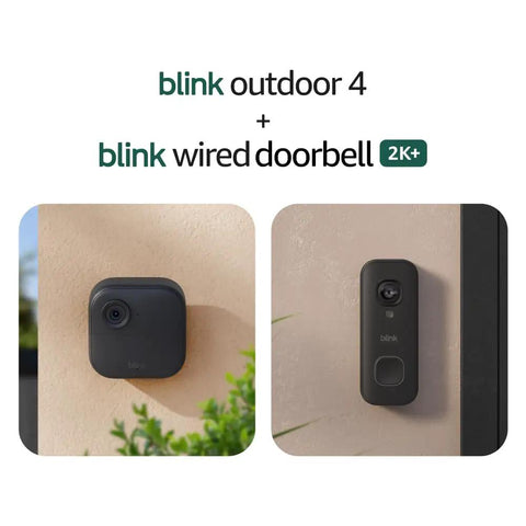 Top Notch Home Surveillance Kit Featuring Smart Doorbell And Three Wireless Cameras With Sync Module For No Sweat Install And Sharp Full Hd Delivery Watching Weather Resistant Black Finish - Blink Outdoor 4 camera and wired doorbell