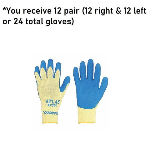 Heavy Duty Latex Palm Coated Safety Gloves With Kevlar Liner For Cut Resistance A3, 10 Gauge, Large Size, 12 Pair Pack for work