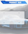 Crystal Clear Car License Plate Cover Kit Set Of Two With Screws And Caps Tough As Nails Flat Shield Universal size diagram