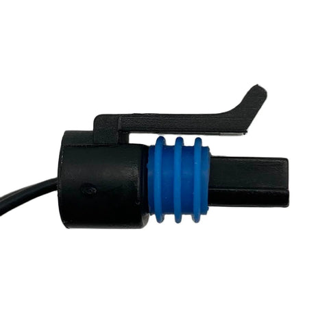 DigiAutoPart brake fluid level sensor connector wiring harness close-up with blue rubber seal and black plastic body