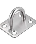 Stainless Steel 4 Inch Hasp Lock Packlock Clasp Safety Door Gate Bolt Lock Latch Includes Eight Mounting Screws Durable Silver Finish Heavy Duty