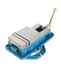 1Pcs High Precision Milling Bench Vise 4 Inch Clamp with 360 degree swivel base, rugged blue body, precision tool for workshops.