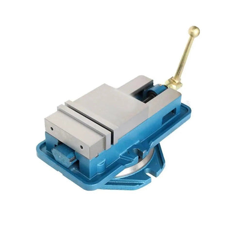 1Pcs High Precision Milling Bench Vise 4 Inch Clamp with 360 degree swivel base, rugged blue body, precision tool for workshops.