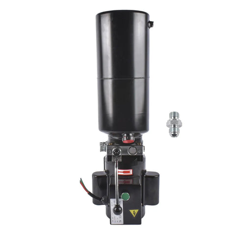 Single Acting Hydraulic Power Unit With 110V Plug And Go Motor And 2.2KW Smooth Operator Powers Garage Lift Posts Built Tough Using A Ten Quart Steel Reservoir And Solenoid Control Up To Twenty Three Mpa Working Pressure