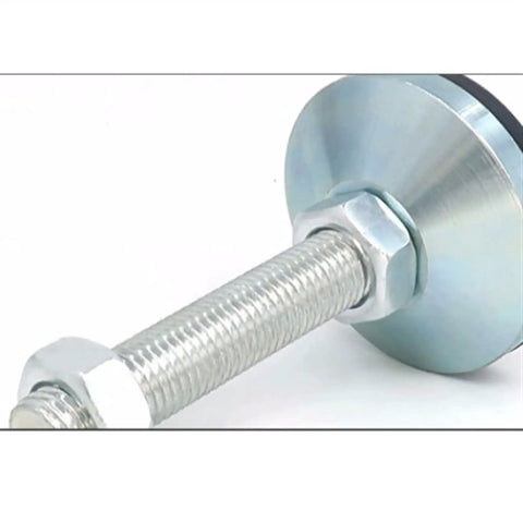4 Adjustable Leveling Feet For Heavy Duty Machinery M16 Swivel Levelers With Galvanized Finish Built Tough And Stable For Home Office Workshop Restaurant And Industrial Equipment Easy To Install Durable Corrosion Resistant. M16 threaded leveling foot with washer and nut