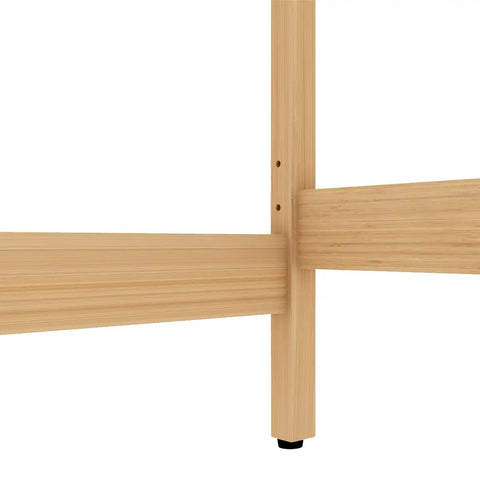 Close-up of Heavy Duty Five Tier Metal Storage Rack With Adjustable Height Shelves and Reinforced Steel Frames joint detail.