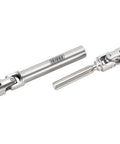 Stainless Steel Driveshafts For 1/18 RC TRX4M High Trail K10 F150, Scale Joint Design With D Shaped And Rounded Rectangle Holes