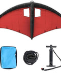 Wind Wing Foil For Surfing And Kitesurfing, Inflatable Handheld Foil Wing Kite For Wind Wing Foiling with accessories shown