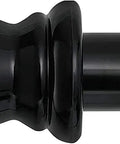Heavy Duty Extra Long Curtain Rods Ten To Fourteen Point Two Feet 1 Inch Metal Drapery Pole close-up with black finial