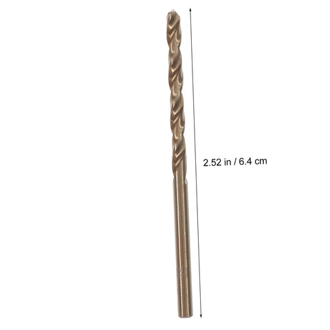 Rock Solid 10 Piece Cobalt High Speed Steel Drill Bit Kit For Stainless Iron Plastic Precision Twisted Design Effortless DIY Drilling And Engineering Projects With Secure Grip And Minimal Wobble, 2.52 in drill bit