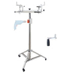 Pro Grade Hanging Cabinet Lifter Handles 150 Kg Loads For Rock Solid Water Heater And AC Setups featuring electric drill and hand crank.