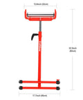 2 Pack Folding Roller Stands With 27 To 43 Inch Adjustable Height Heavy Duty Steel Build Ideal Outfeed Support For Table Saws And Woodworking Each Pair Holds Up To 500 Lbs Tool Free Height Adjustment
