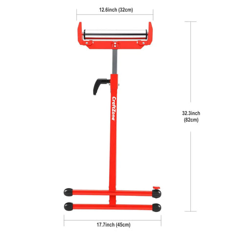 2 Pack Folding Roller Stands With 27 To 43 Inch Adjustable Height Heavy Duty Steel Build Ideal Outfeed Support For Table Saws And Woodworking Each Pair Holds Up To 500 Lbs Tool Free Height Adjustment