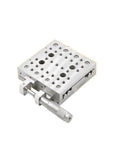 Top Tier Rotary Tilt Table For Precision Machining Rock Solid Aluminum Rig with precise holes for calibration setup.