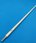Badass Japan Crafted Carom Cue Shaft With A Hella Smooth 12mm Tip And Lightning Fast 71 Centimeter Length on blue background.