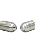 Top Shelf Stainless Steel Spring Ball Plunger Bolts Featuring Internal Hex Roller Threads For Rock Solid Mechanical Locating And No Hassle Alignment 10 Pack M16 X 40mm Length close-up of stainless steel plunger bolts