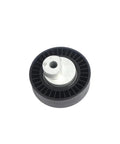 Get Your BMW Serpentine Belt Kit With Tensioner And Idler Pulley Timing Set To Fix Squealing Slipping Issues And Keep Your Engine Running Smooth Like Fresh Outta The Shop For 3 Series 5 Series X5 Z3 Models idler pulley close-up black metal wheel