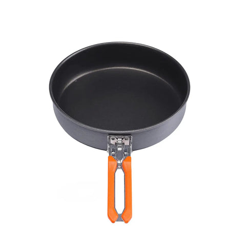 Durable 7.6 Inch Nonstick Camping Frying Pan For Easy Eggs And Steak, Hard Anodized Aluminum Skillet With Even Heating, top view