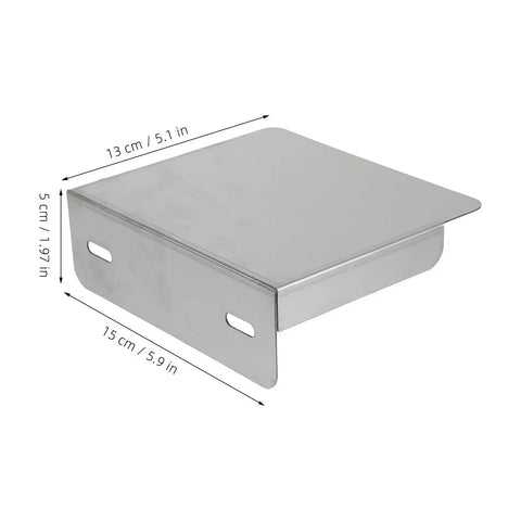 Rock Solid Stainless Steel EV Charger Protective Cover For Outdoor Charging Stations, metal wall bracket measuring 15x13 cm.