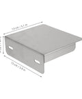 Tough As Nails Outdoor EV Charger Weatherproof Cover Stainless Steel Rain Shield with wall mount dimensions 13cm x 15cm.