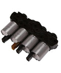 Transfer Case Shift Motor Kit 2 Pack For Tiguan And Golf 7 FWD DQ200 0AM 7 Speed Transmission Solenoid Assembly With Sealed Waterproof Housing OE Size Direct Plug In Replacement For No More Jerky 2WD To 4WD Shifts, four silver motors