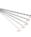 Top-Notch Extra Long High Speed Steel Drill Bit Set for Woodworking - 5-Piece Kit with diameters 2-5mm and 150mm length