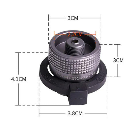 Gas Canister Refill Adapter Z15 And Z11 Lindal Valve Shifter with dimensions for camping gas transfer