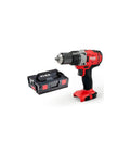 Badass High Torque Cordless Drill Driver 18 Volt Featuring Slick Shifting Gears Rock Solid Chuck Dual Speed Switch And Ergonomic Handle Body Only For Daily Grind next to storage case.