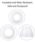 SEIWEI 20 Pack Insulating Pen Bushings Non Stick For CA Finish, 14x11mm 60 Degree Cone Shape Taper, white PE plastic