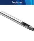 Leather Hole Punch Tool Oval 9x5mm Carbon Steel Hollow Punch For Leather Watch Bands And Craft Projects, 4 Inch Total Length