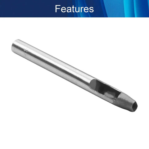 Leather Hole Punch Tool Oval 9x5mm Carbon Steel Hollow Punch For Leather Watch Bands And Craft Projects, 4 Inch Total Length