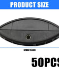 Close-up of 67mm black nylon connector from 50Pcs P15 Plywood Fasteners Biscuit Joiner Tenons Tool For DIY Woodworking Invisible Connectors