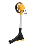 Distance Measuring Walking Wheel Digital Counting Device Foldable for in yellow and black, featuring a sturdy anti-slip wheel.
