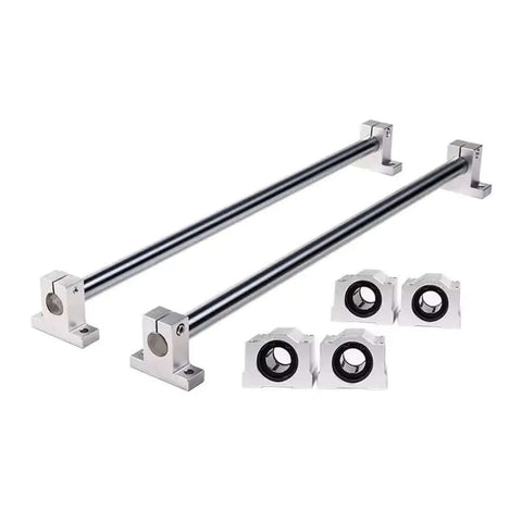 High Precision Linear Guide Rail Kit With SCS10LUU Bearing Block And 10mm Optical Axis Rod Plus SK10 Support For Smooth 3D Printers And CNC Machines This Rig Is Total Fire For Fast Cutting And Super Precise Moves. 10mm steel rail with SCS10LUU blocks and SK10 supports
