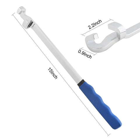 Heavy Duty Steel Wrench Extender Bar 15 Inches Long For Extra Leverage And Torque Adapter Extension Wrench For Pros And DIY Handymen