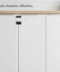 Push To Open Cabinet Touch Latch Spring Rebounder For No Touch Handleless Kitchen And Wardrobe Doors White PP Plastic Compact
