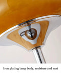 Close-up of Egg Tart Desk Lamp With Cozy Warm Glow Nordic Style Japanese Table Lamp Creamy White Lampshade And Iron Base Eye Protection