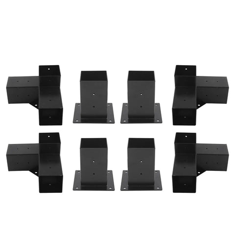 Beast Mode Heavy Duty Steel Bracket Kit For Diy Elevated Wood Platforms rust proof black powder coated 8 piece set of corner braces.