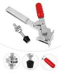 2 Pack Heavy Duty Iron Toggle Clamps With Rubber Tips Quick Release Welding Fixed Clamp For Woodworking Jig Fixtures And Workshop Use Rust Resistant Secure Holding Power Durable Clamp System